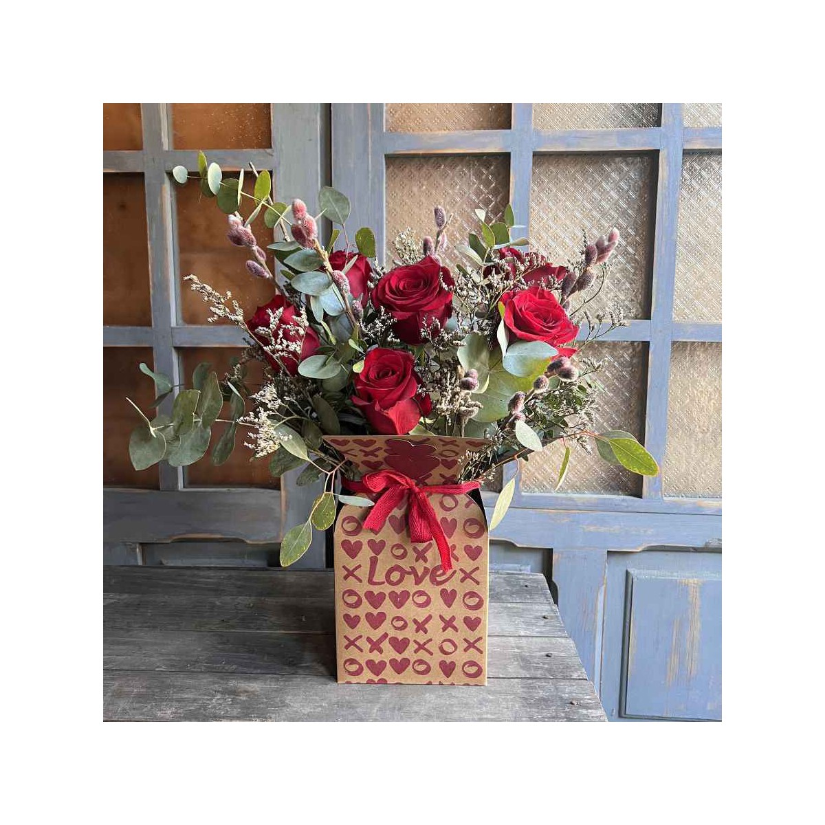 Rosas san Valentín en caja